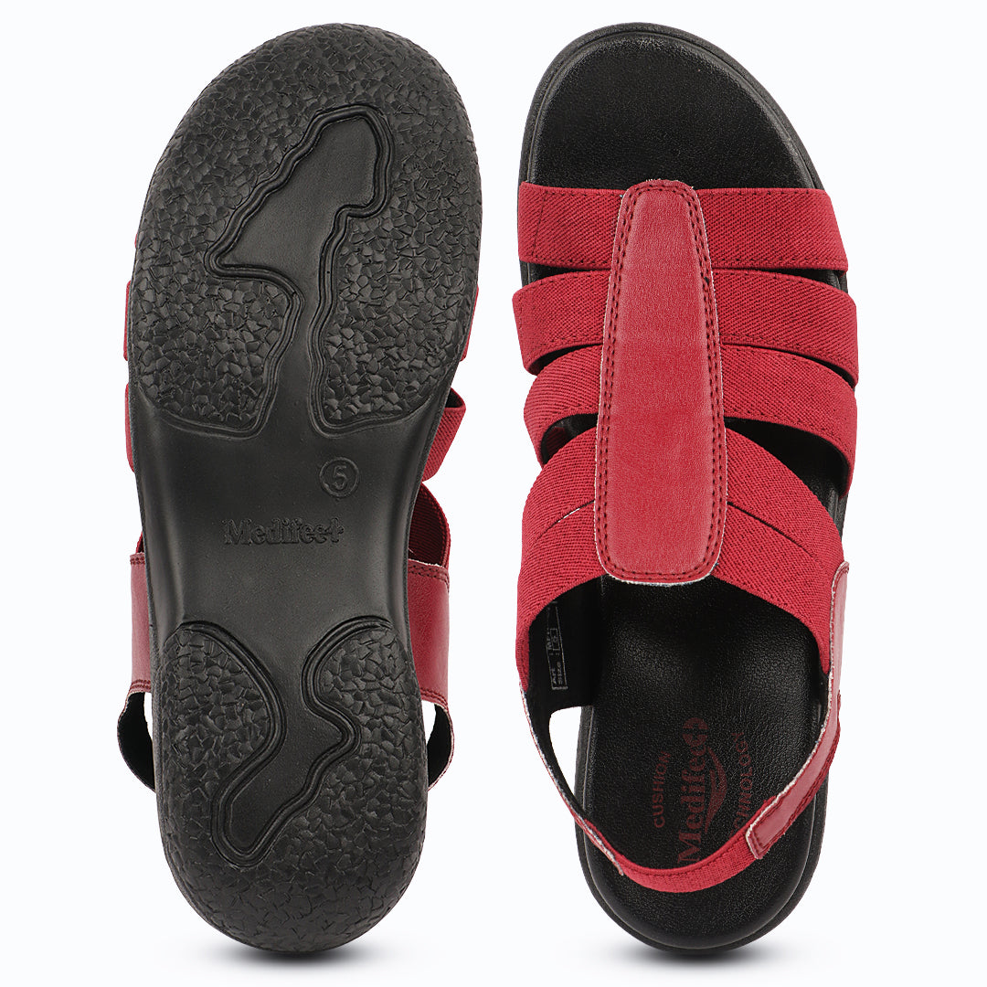 Medifeet Women's Band Wing Sandals With Arch Support