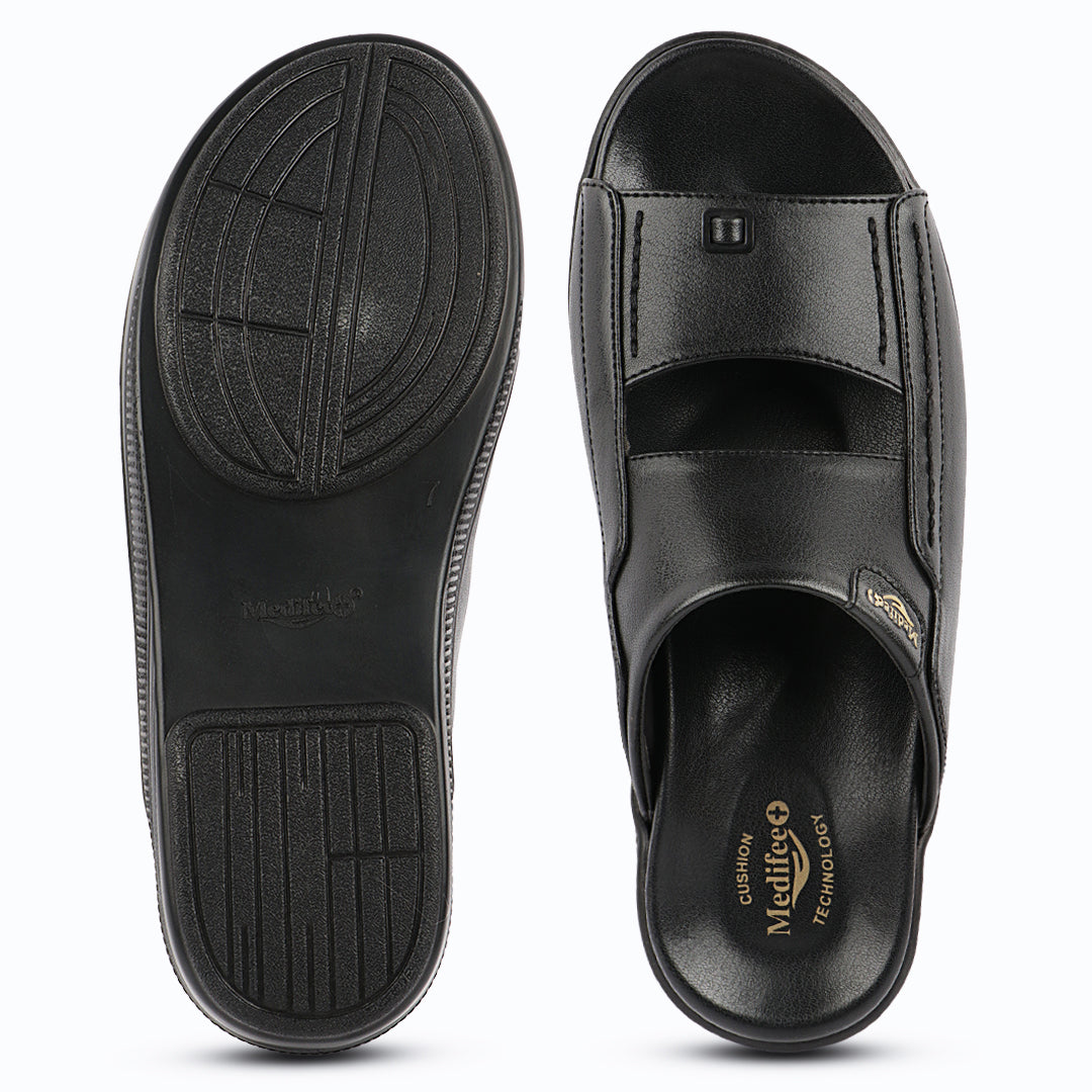 Medifeet Comfortable Slippers for Men (Leather Slippers | Slip on)