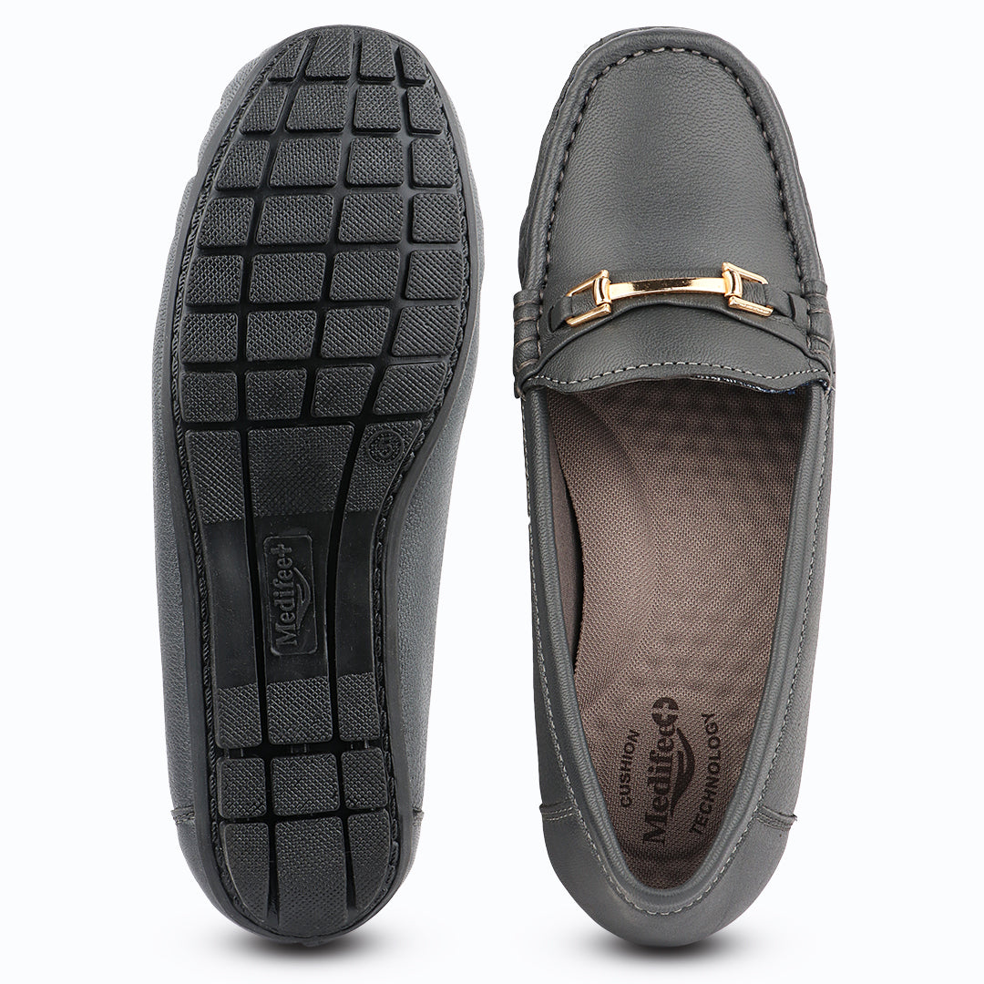 Medifeet Leather Moccasin / Loafers for Women
(Premium Leather | Cushioned Footbed)