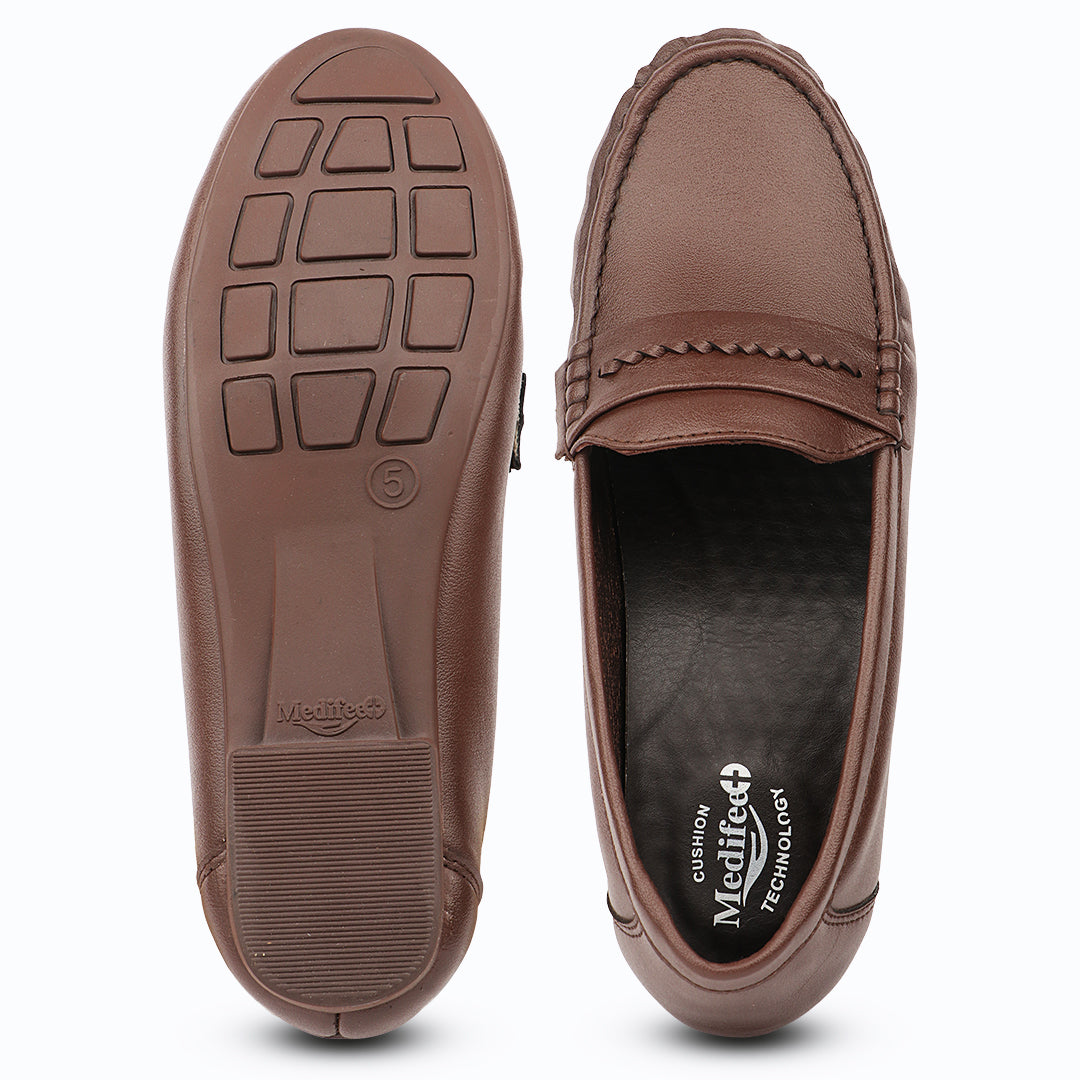 Medifeet WalkLite Women’s Loafers | Cushion Technology Soft Footbed | Everyday Walking & Work Wear Shoes