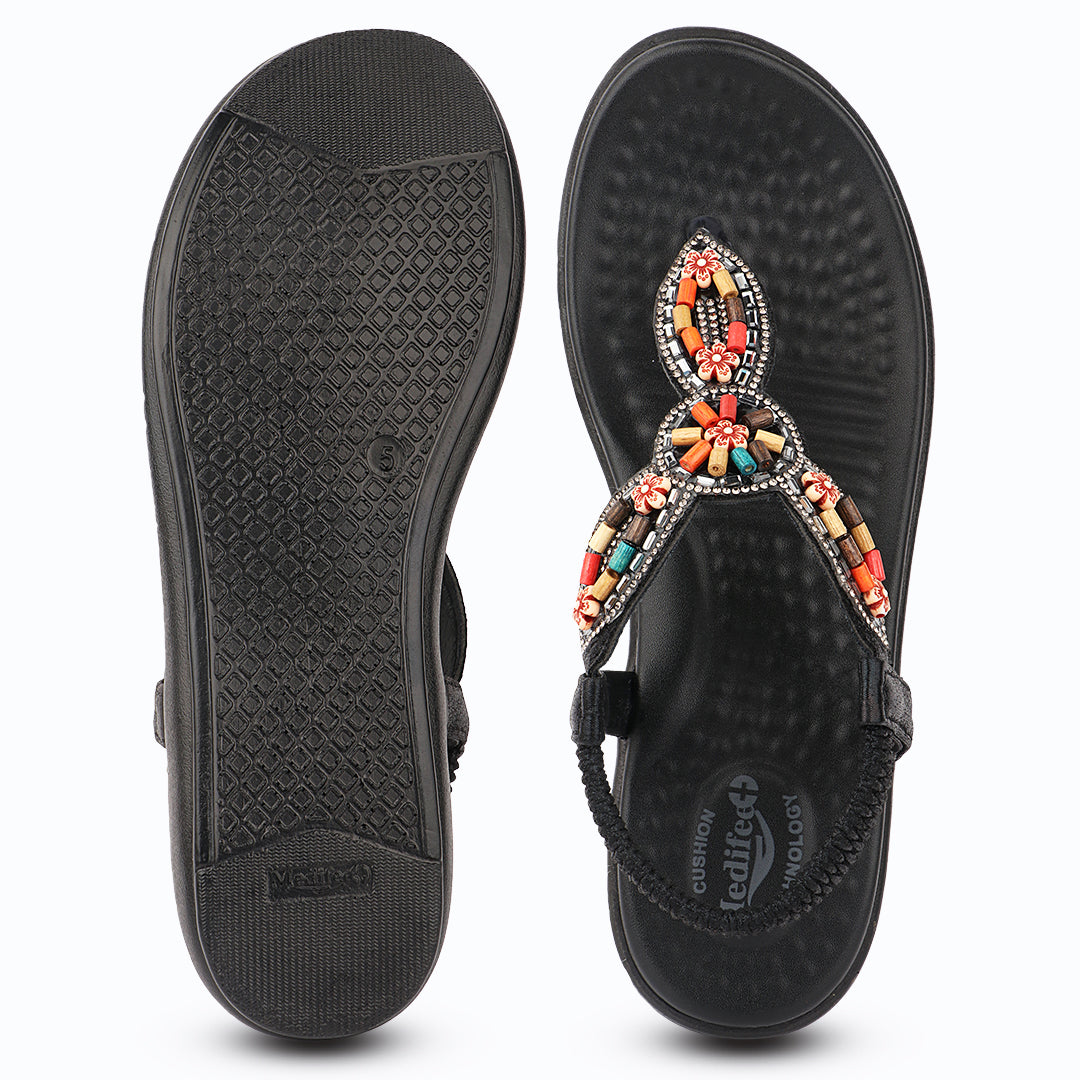 Medifeet SoftStep Boho Chic Sandals – Pain-Free Fashion Walking | Style Without Sacrificing Comfort