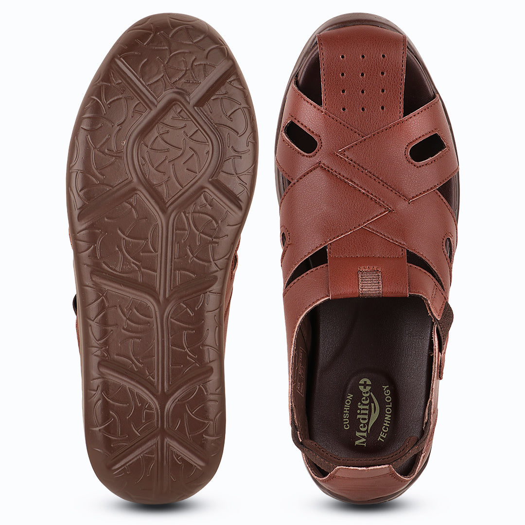 Medifeet FootCare Fishermen Sandals For Men's With Anti-Skid & Arch Support Comfort