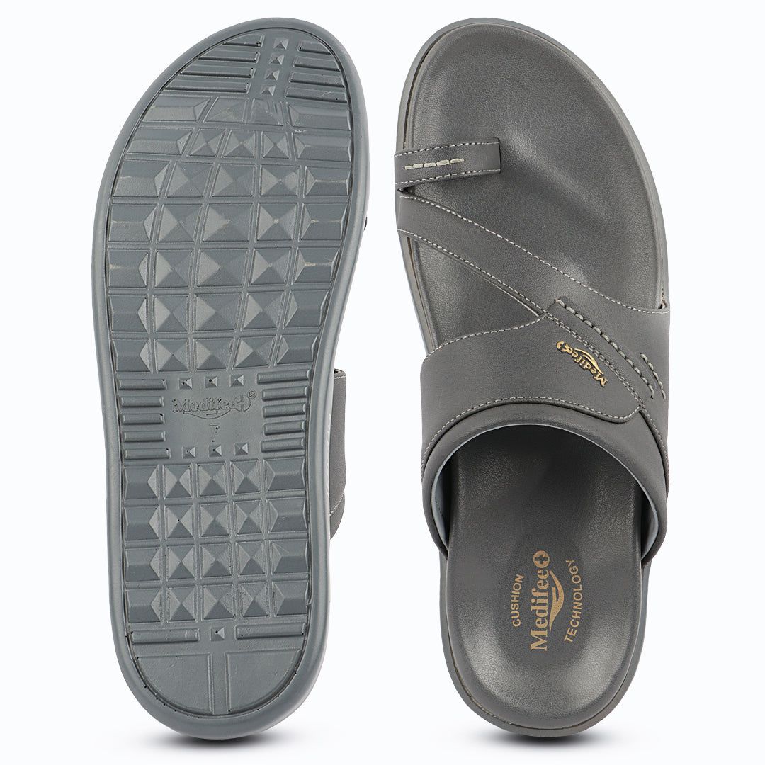 Medifeet Classic Design Leather Slippers for Men
(Ideal for Long Wear)