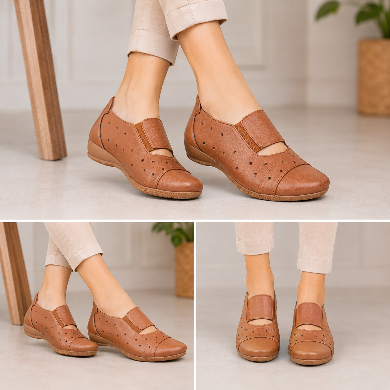 Medifeet Women’s Daily Comfort Footwear – Soft Cushion Slip-On Shoes with Airflow Design