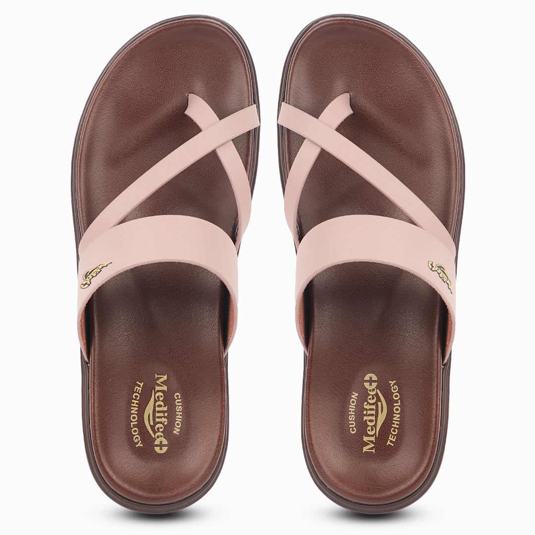 Medifeet Women’s Slippers for Heel Pain & Foot Pressure Relief | Soft Cushion Orthopedic Slides