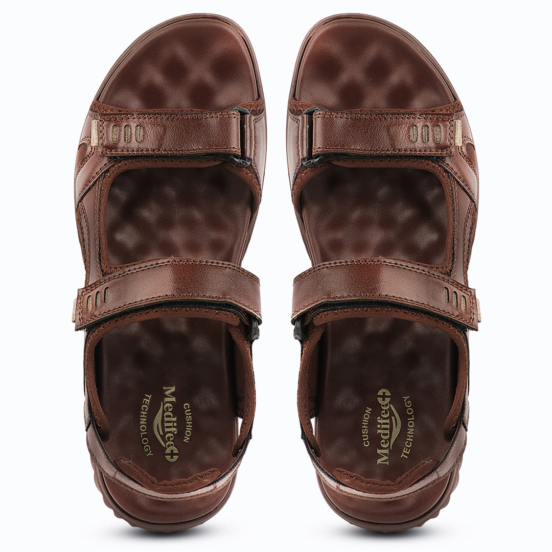 Medifeet Men's Sport Sandals, Adjustable Straps, Comfort Platform Sole