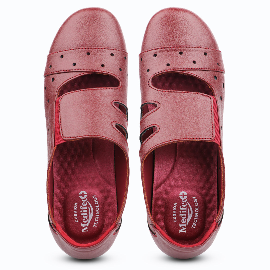 Medifeet Women’s Daily Comfort Footwear – Soft Cushion Slip-On Shoes with Airflow Design