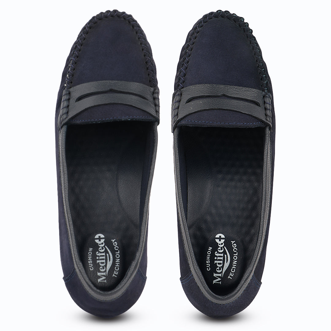 Medifeet Women’s Ortho Penny Loafers | Cushioned Slip-On Comfort Shoes | Daily Wear Office & Casual