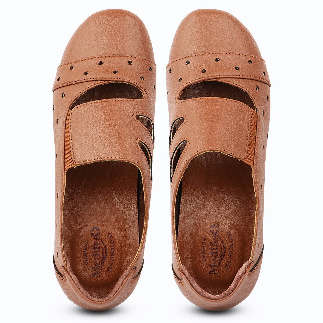 Medifeet Women’s Daily Comfort Footwear – Soft Cushion Slip-On Shoes with Airflow Design