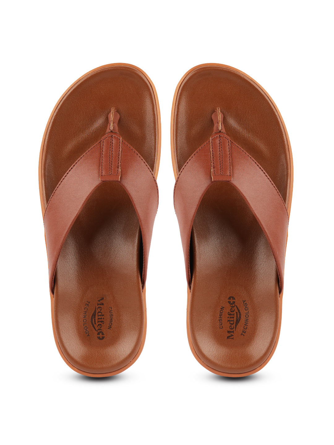 Medifeet Comfortable Men’s Slippers
(Leather Slippers | V Strapped Design)