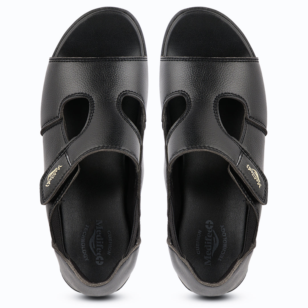 Medifeet Orthopedic Sandals for Women | Heel & Arch Pain Relief | Anti Skid Slip Resistant | Velcro Adjustable Comfort Sandal's