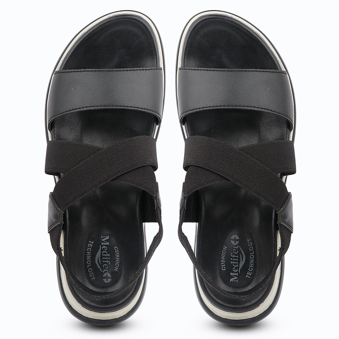Medifeet ComfortSync Orthopedic Women Sandals with Arch Support & Cushioned Midsole | German Comfort Technology | Lightweight Anti-Skid Daily Walking Sandals