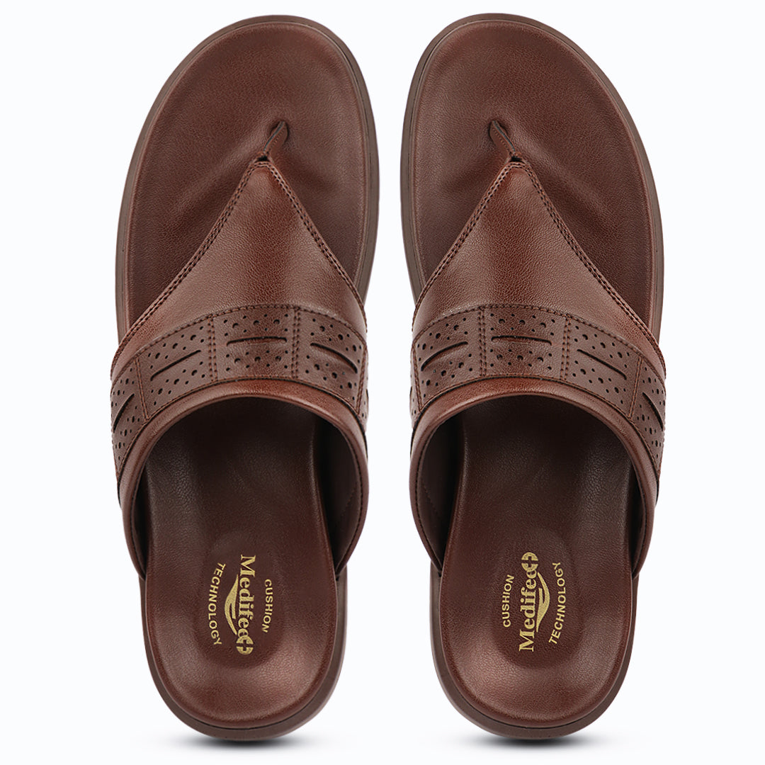 Medifeet V-Strap Dashey Sandals For Men's (Cushion & Comfort)