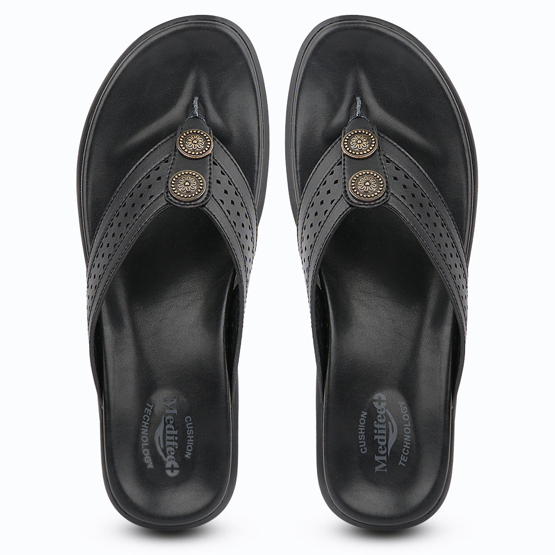 Medifeet Healyn Step Sandals for Women Diabetic Friendly – Arch Support, Cushioned Footbed, Orthopedic Comfort & Laser Cut Strap