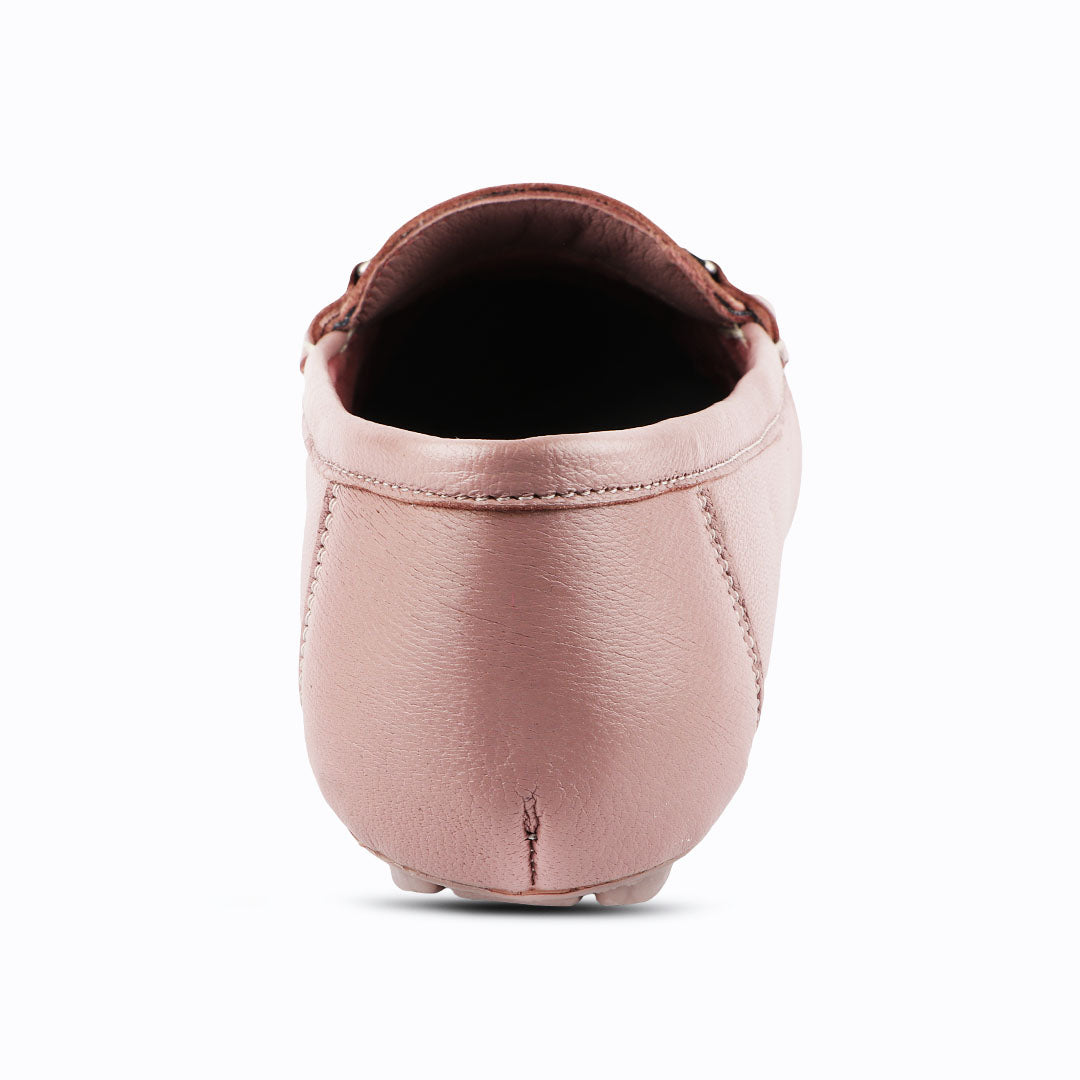 Medifeet Genuine Leather Metal Top Loafers with Arch Support For Women's