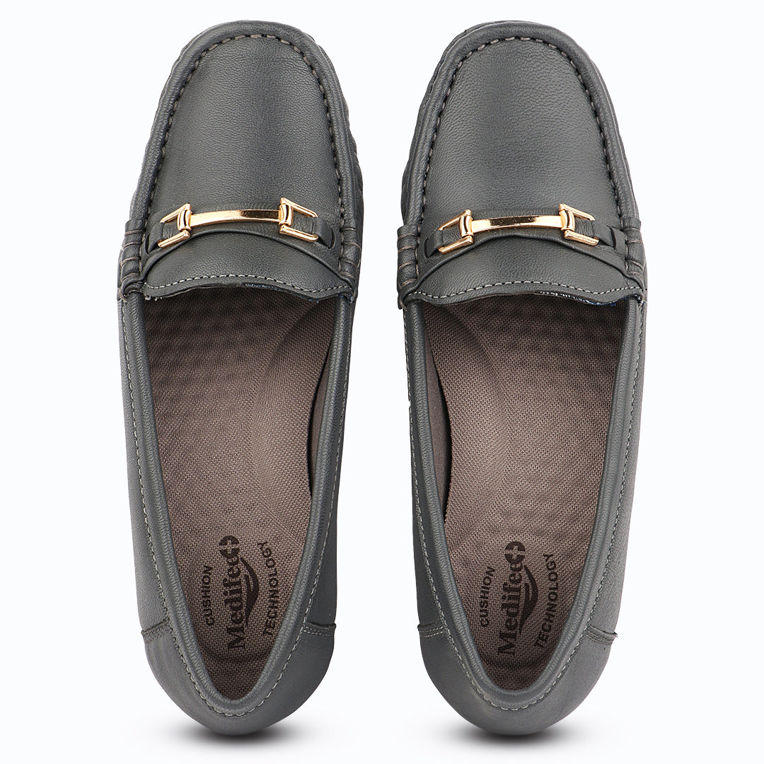 Medifeet Leather Moccasin / Loafers for Women
(Premium Leather | Cushioned Footbed)