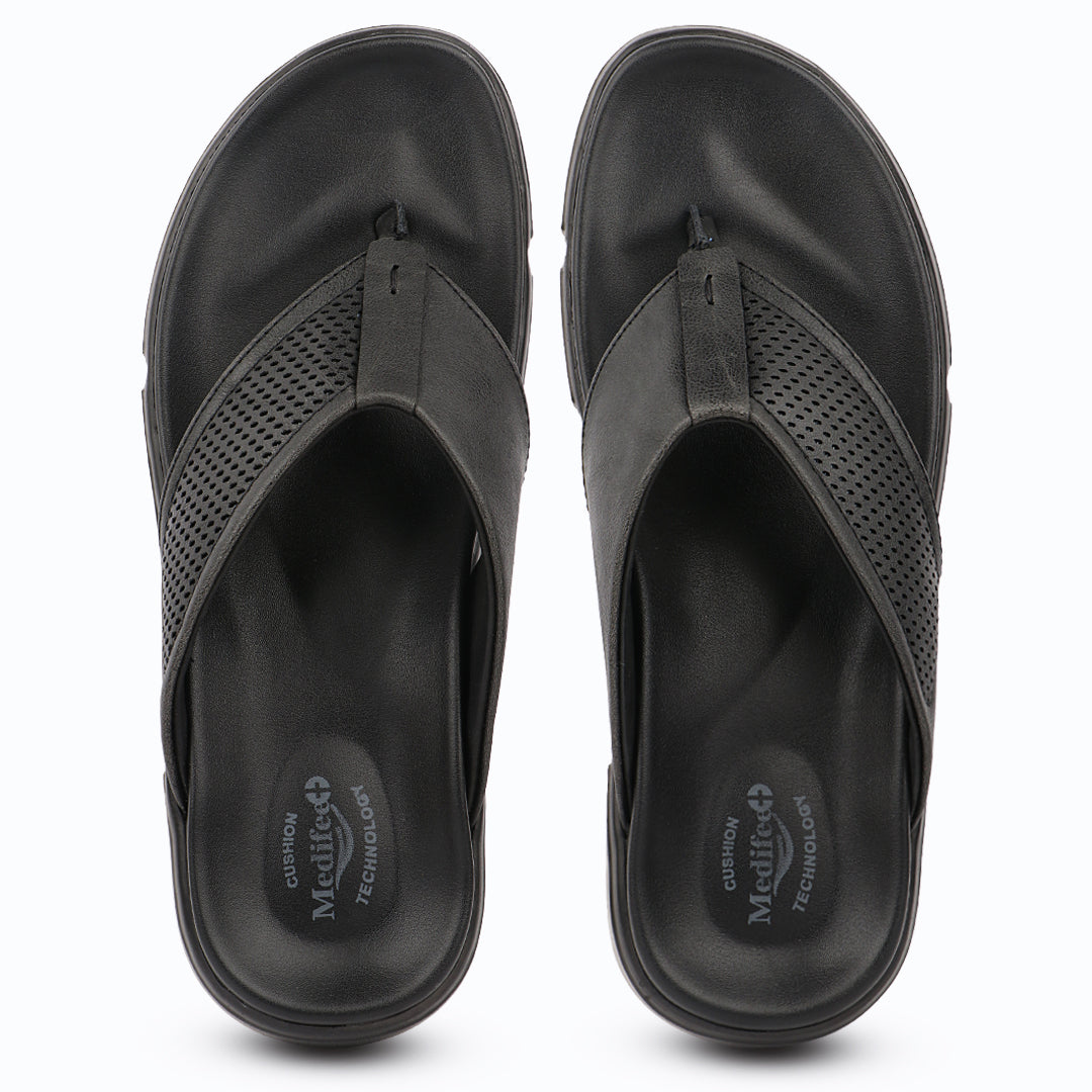 Medifeet SoftWalk Men’s Orthopedic Slippers | Soft Comfortable Cushion Sole | Daily Wear Flip Flops