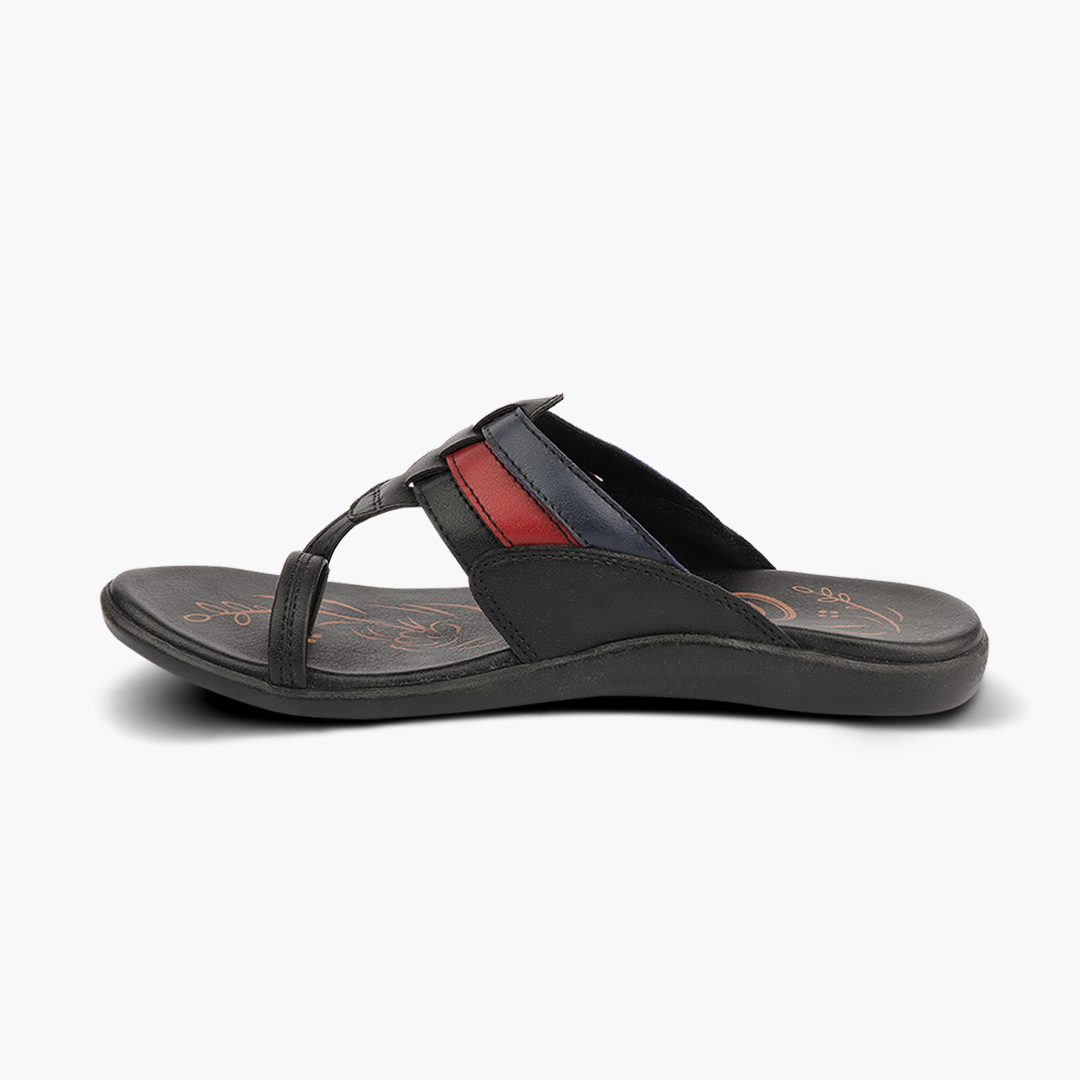 Medifeet Leather Slippers for Women (Kolhapuri Style | Premium Leather)