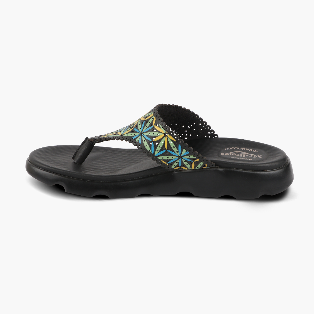 Medifeet V-Flora Comfortable Sandal with Arch Support For Women's