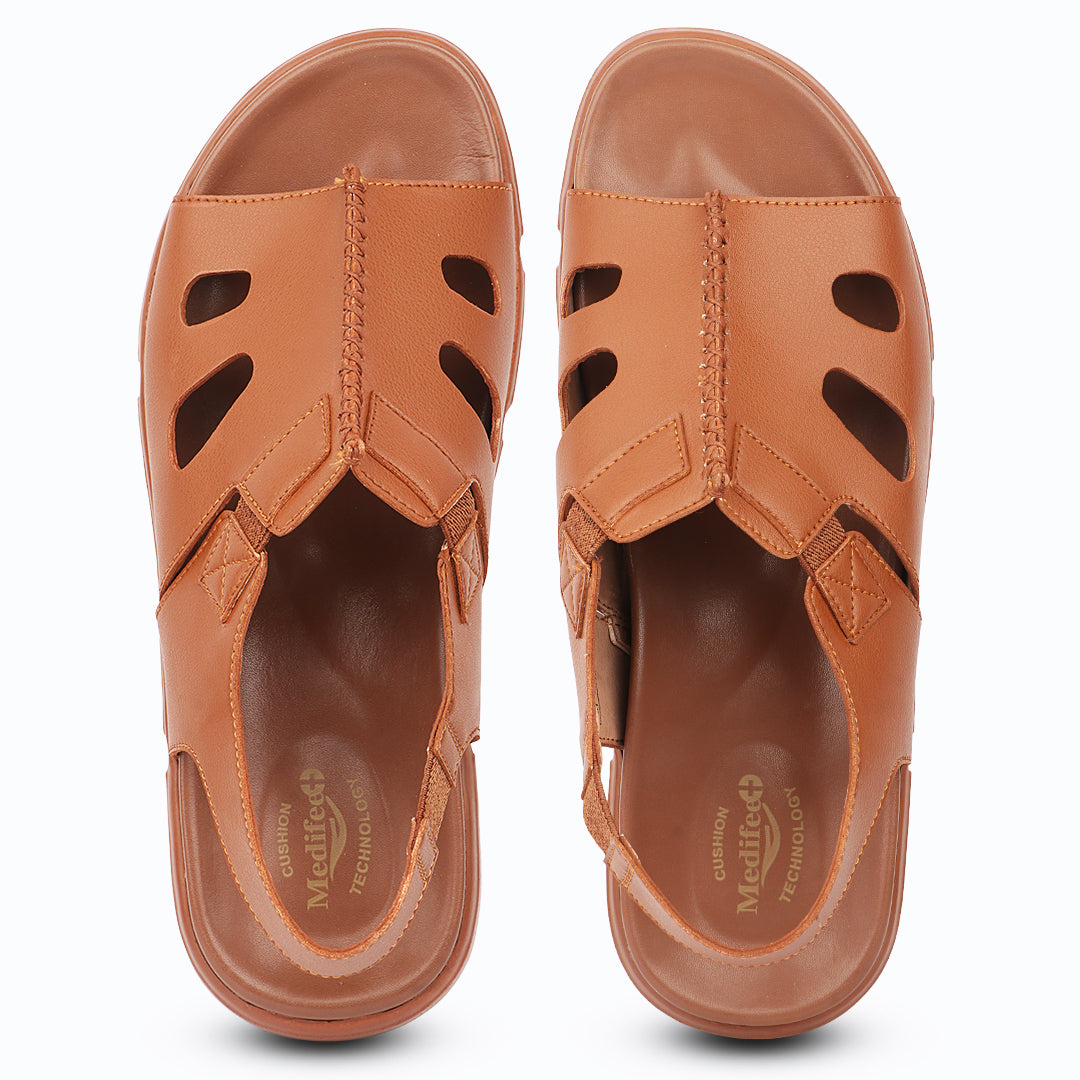 Medifeet Men's Orthopedic Slingback Sandals | Arch Support | German Comfort Technology | Everyday Comfort