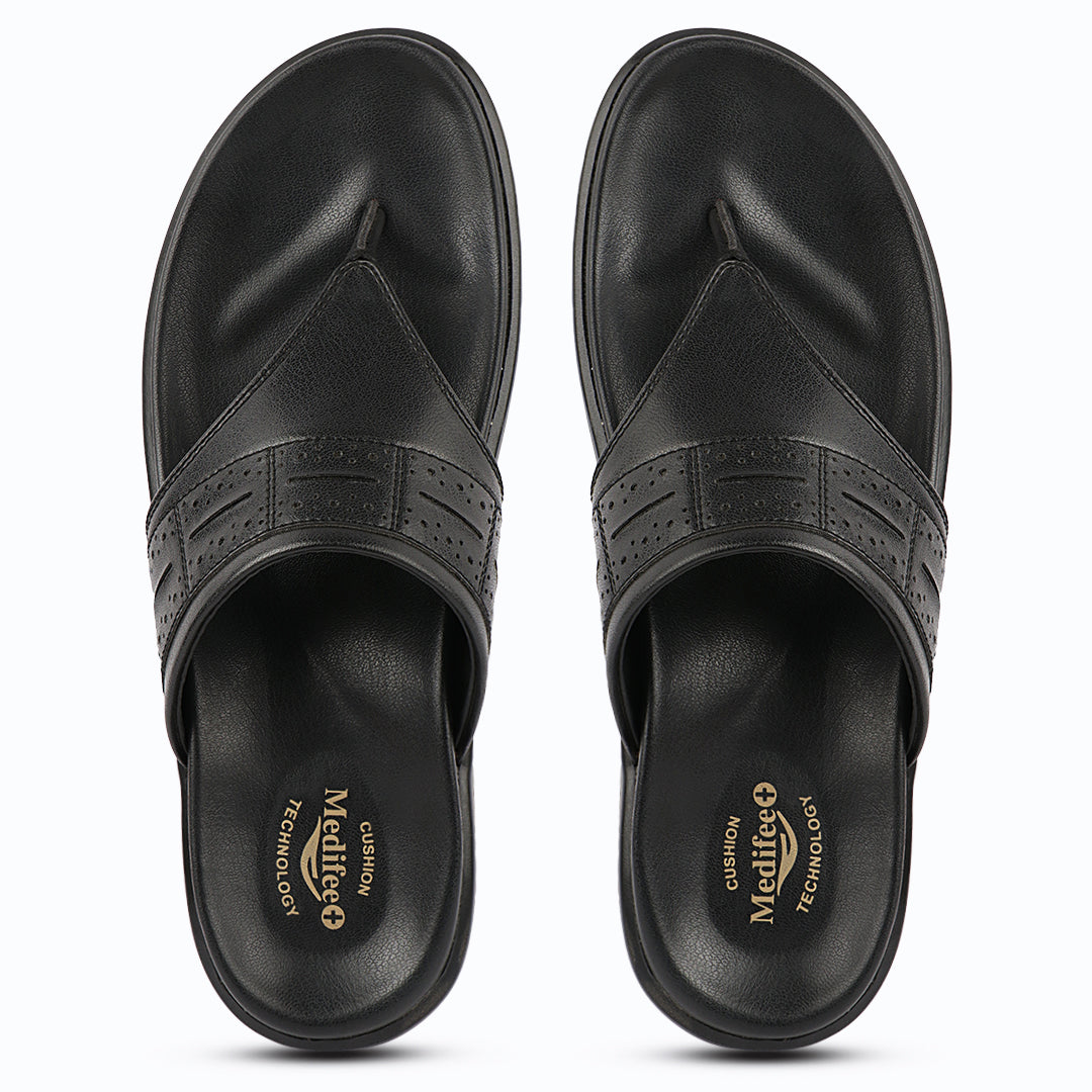 Medifeet V-Strap Dashey Sandals For Men's (Cushion & Comfort)