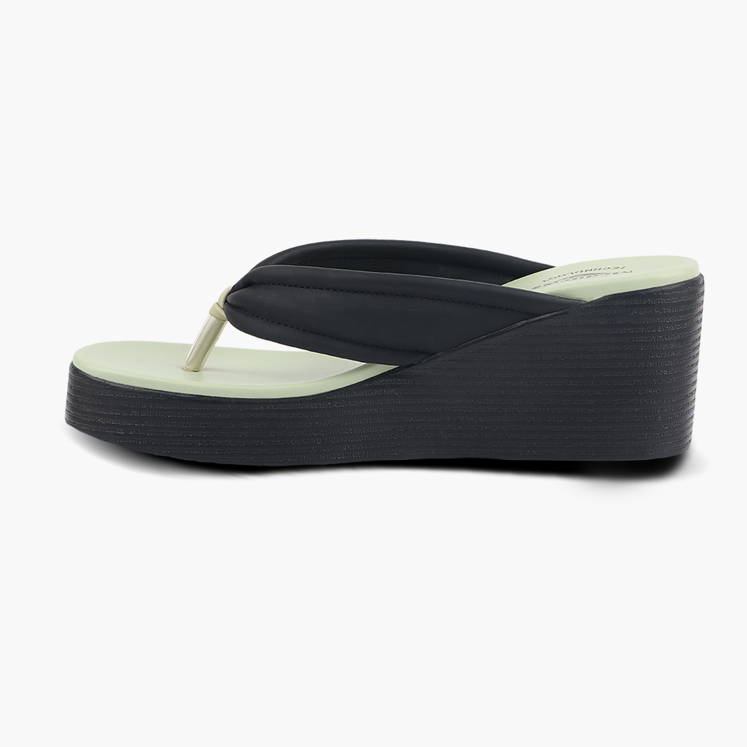 Medifeet V-Strap Wedge Heels Sandal for Women
(Broad Strap for Extra Comfort)