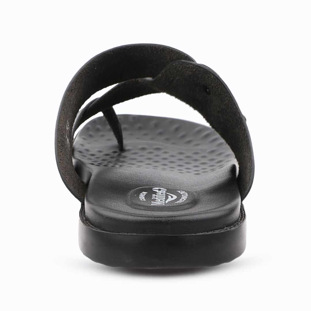 Medifeet Ortho-Stride Adjustable Toe-Ring Slide Sandals with Cushion Footbed