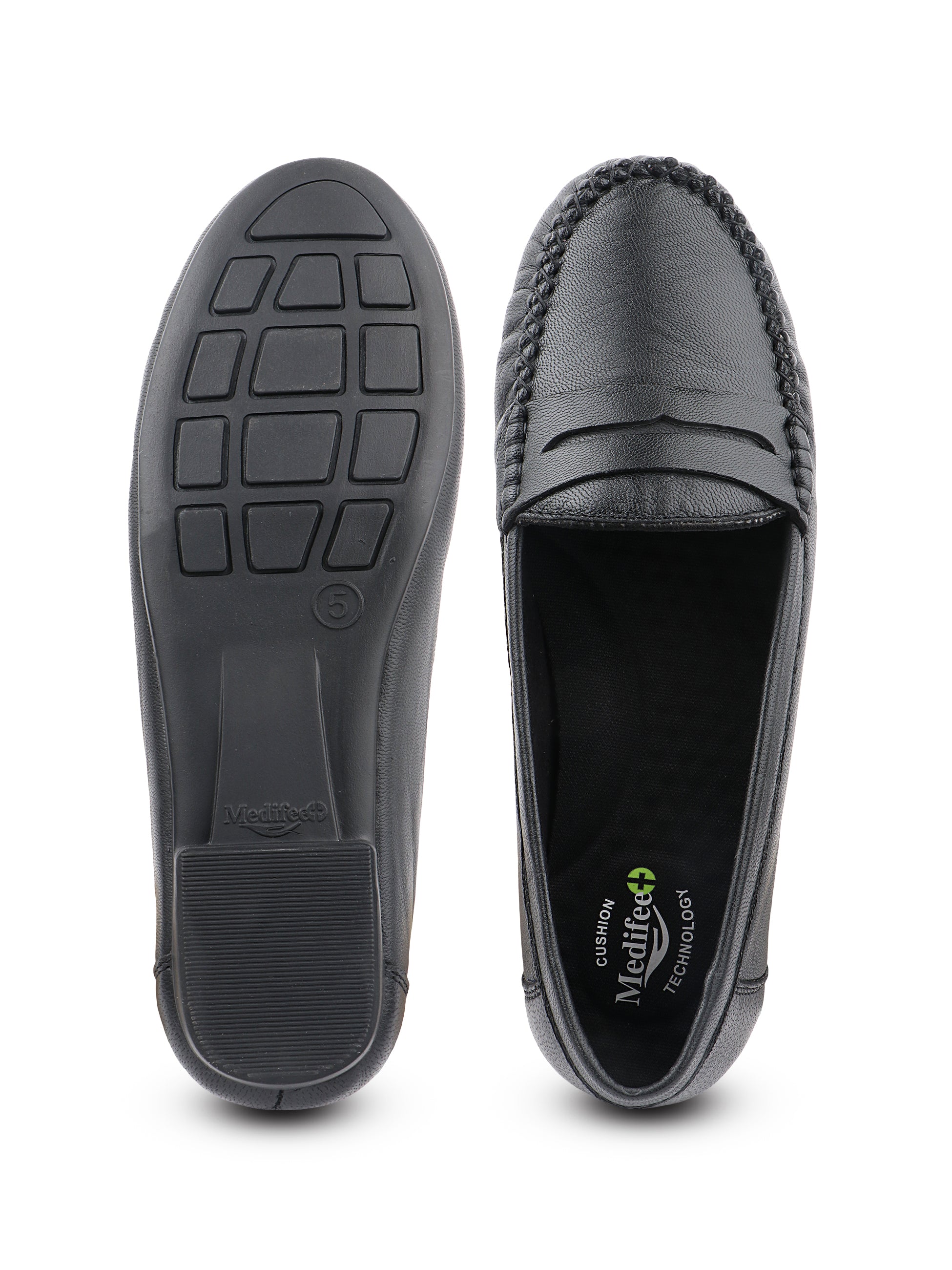 Medifeet Women’s Formal Loafers | Orthopedic Comfort with German Technology, Arch Support, Foot Balancing & Bounce Back Cushioning | Slip-On Office Shoes for Long Hours of Standing, Work & Daily Wear