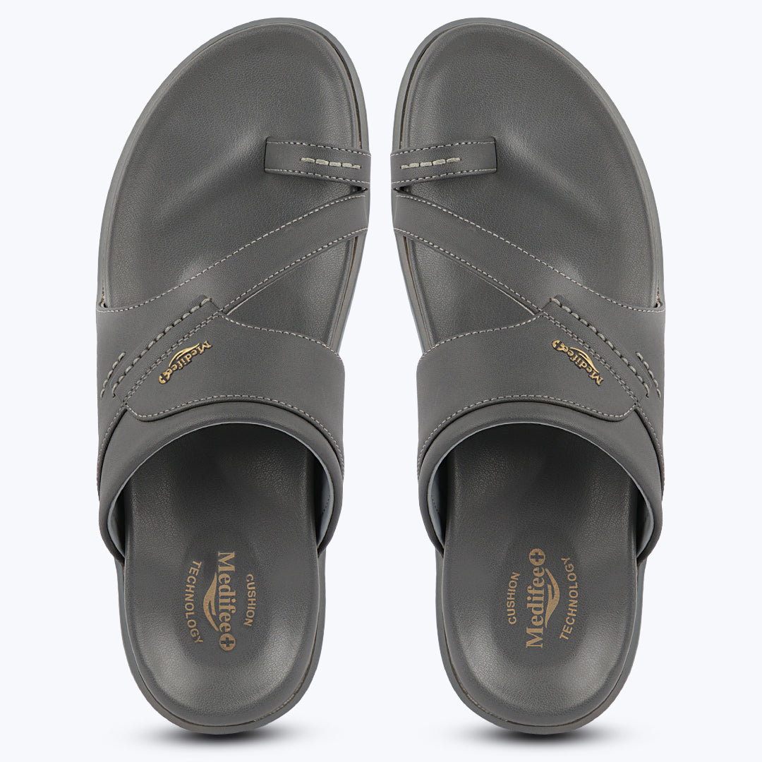 Medifeet Classic Design Leather Slippers for Men
(Ideal for Long Wear)