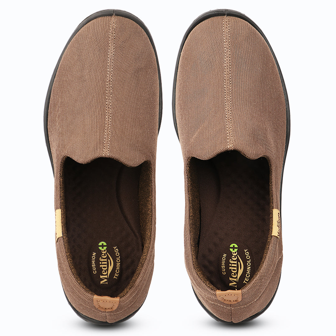 Medifeet FlexWalk OrthoCare Breathable Stretchable Diabetes Friendly Walking Shoes for Men with Pain Relief Comfort