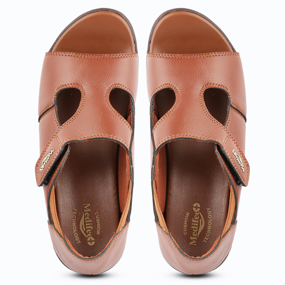 Medifeet Orthopedic Sandals for Women | Heel & Arch Pain Relief | Anti Skid Slip Resistant | Velcro Adjustable Comfort Sandal's