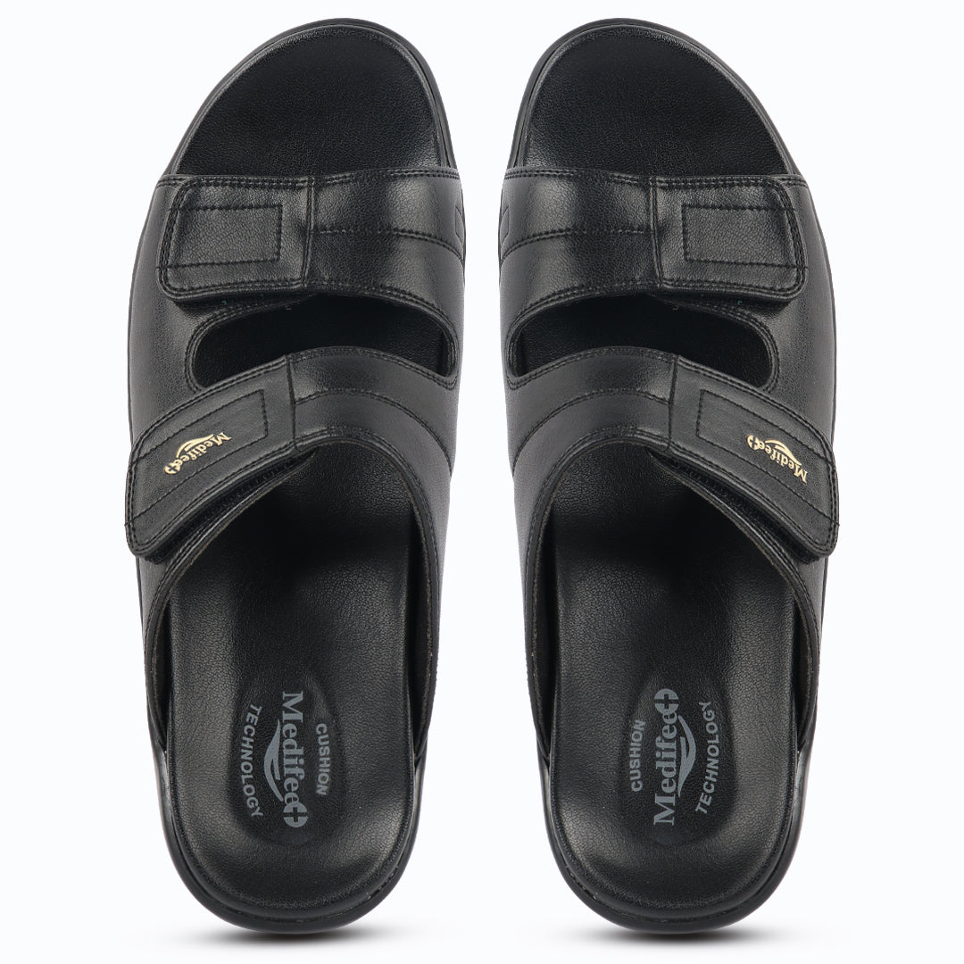 Medifeet Comfort Sandals, Dual Adjustable Straps,Orthopedic Slides