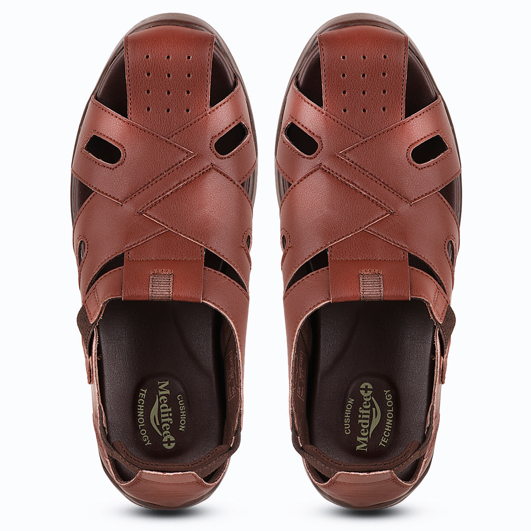Medifeet FootCare Fishermen Sandals For Men's With Anti-Skid & Arch Support Comfort