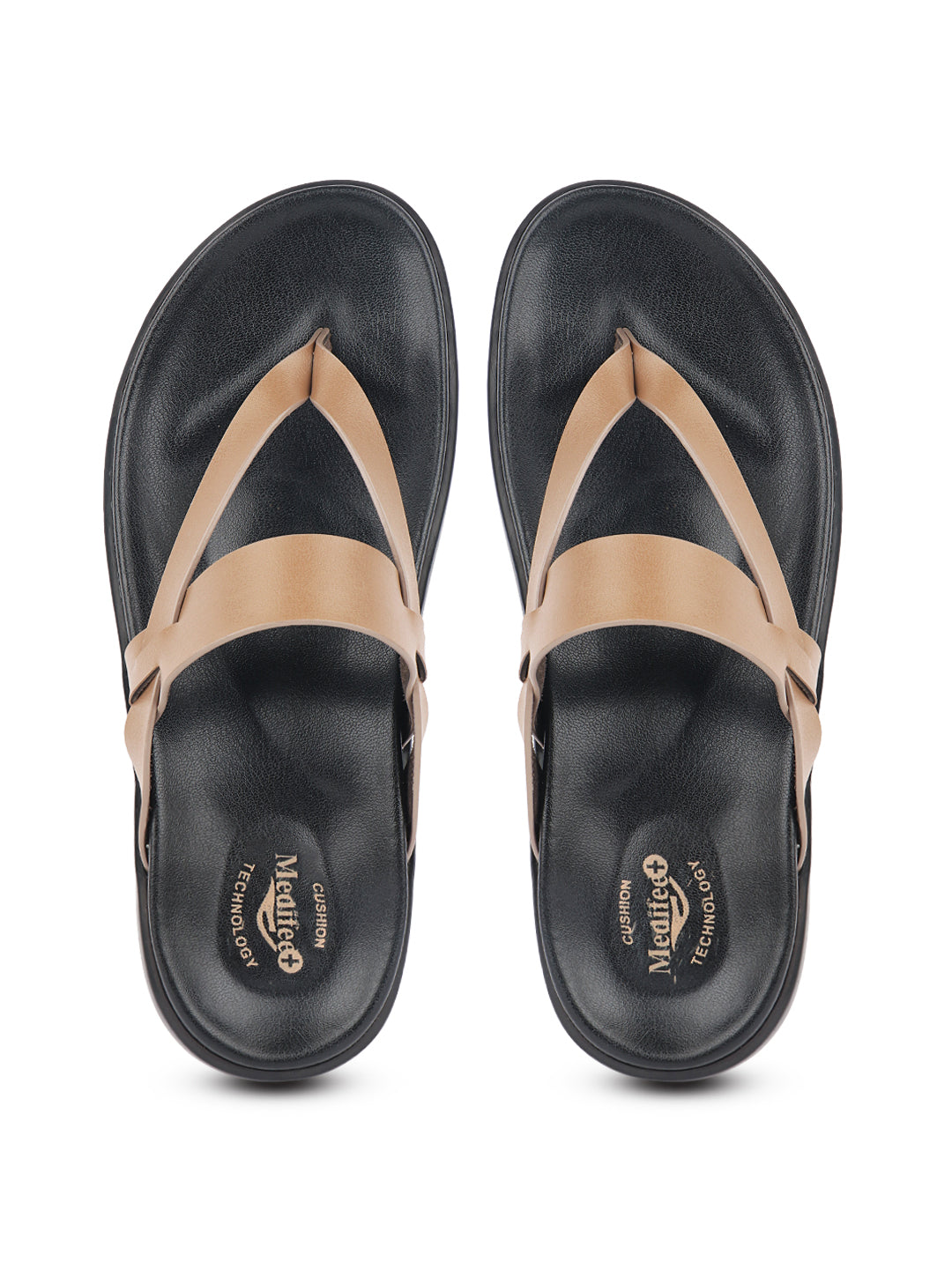 Medifeet Comfortable All Day Wear Black Slip-on sandals