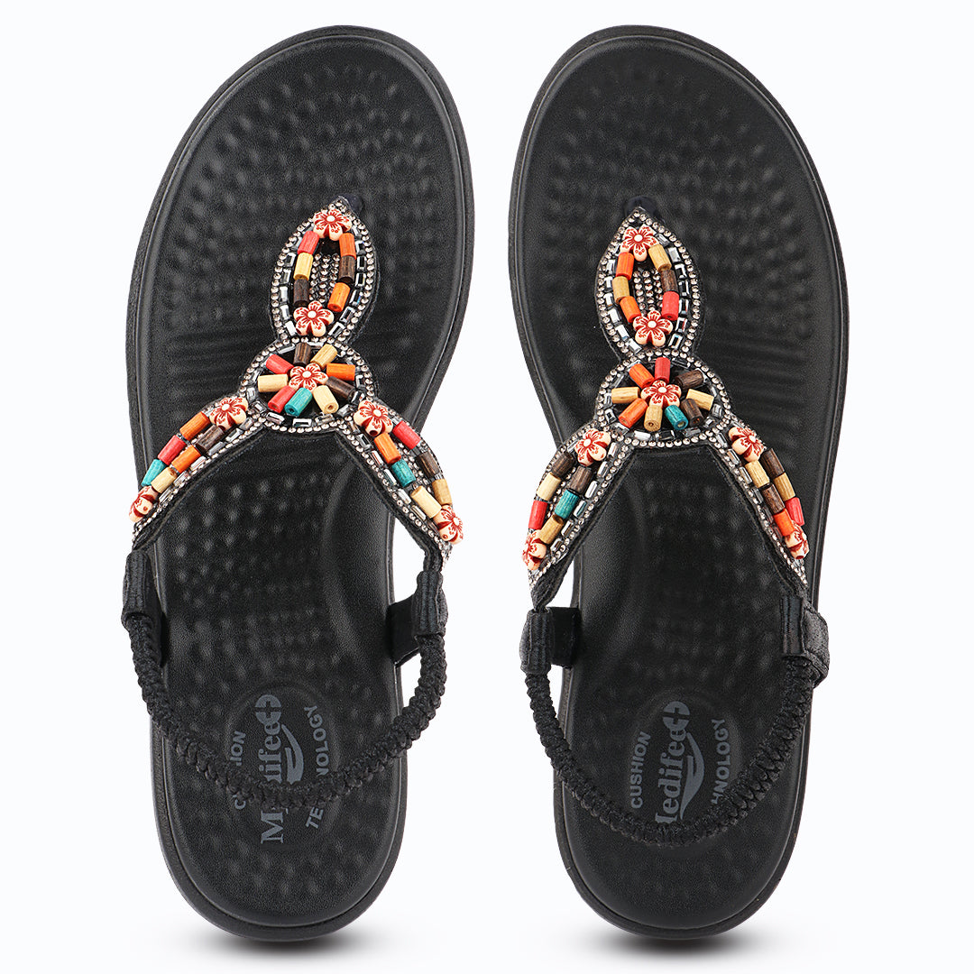 Medifeet SoftStep Boho Chic Sandals – Pain-Free Fashion Walking | Style Without Sacrificing Comfort