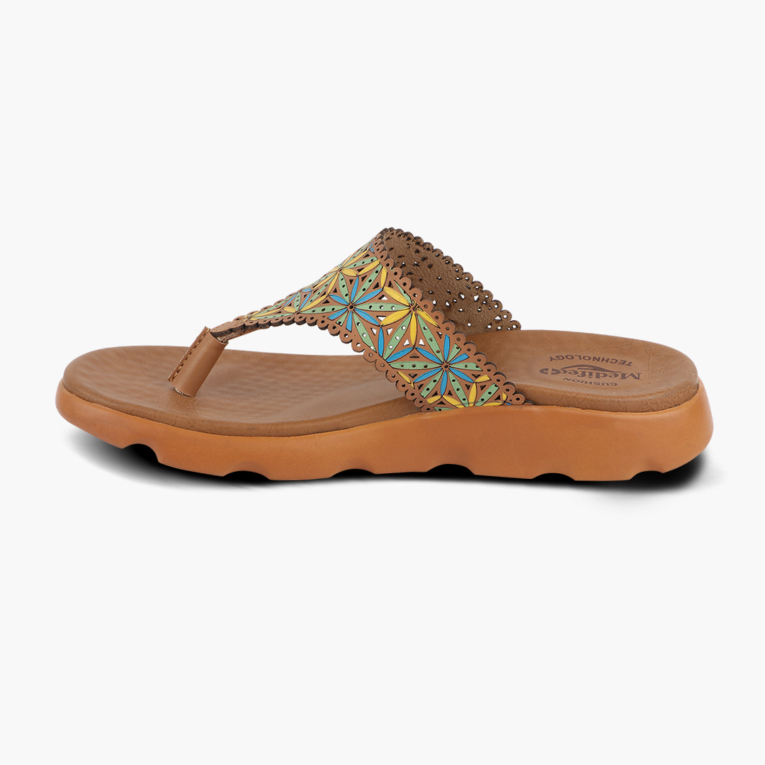 Medifeet V-Flora Comfortable Sandal with Arch Support For Women's