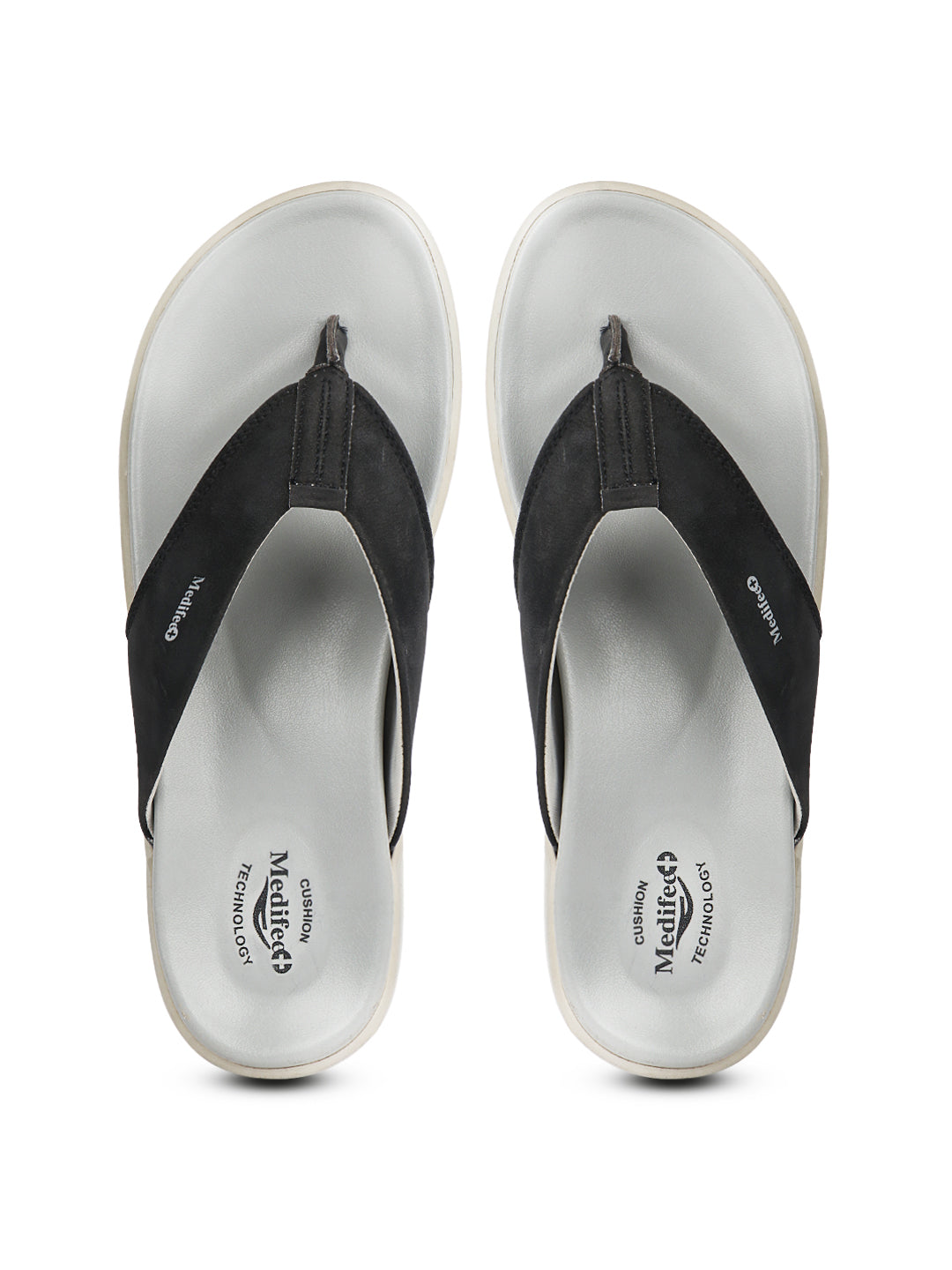 Medifeet Men's Leather Thong Slippers