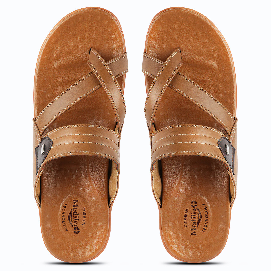 Medifeet All Day Comfort men's Leather Slippers
(Classic Design | Anti-Skid Grip)