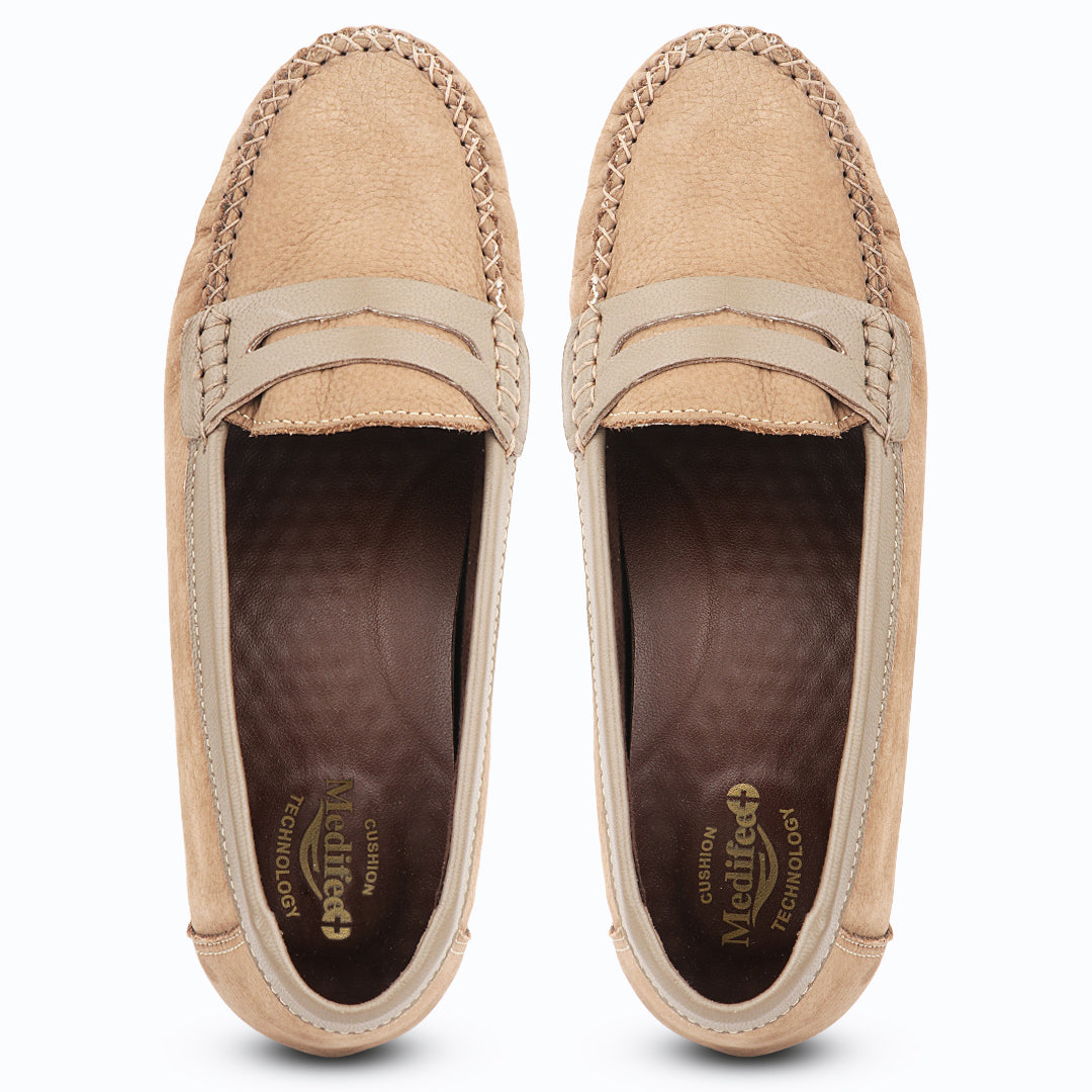 Medifeet Women’s Ortho Penny Loafers | Cushioned Slip-On Comfort Shoes | Daily Wear Office & Casual