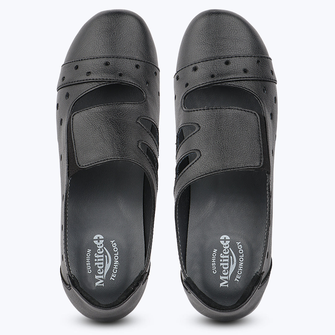 Medifeet Women’s Daily Comfort Footwear – Soft Cushion Slip-On Shoes with Airflow Design