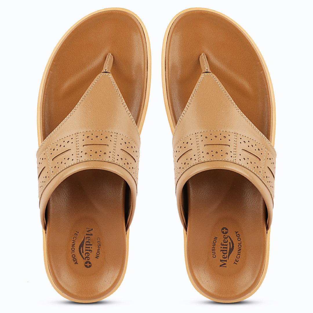 Medifeet V-Strap Dashey Sandals For Men's (Cushion & Comfort)
