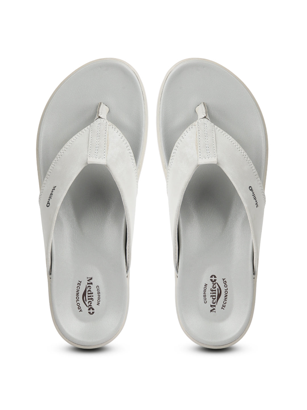 Medifeet Men's Leather Thong Slippers