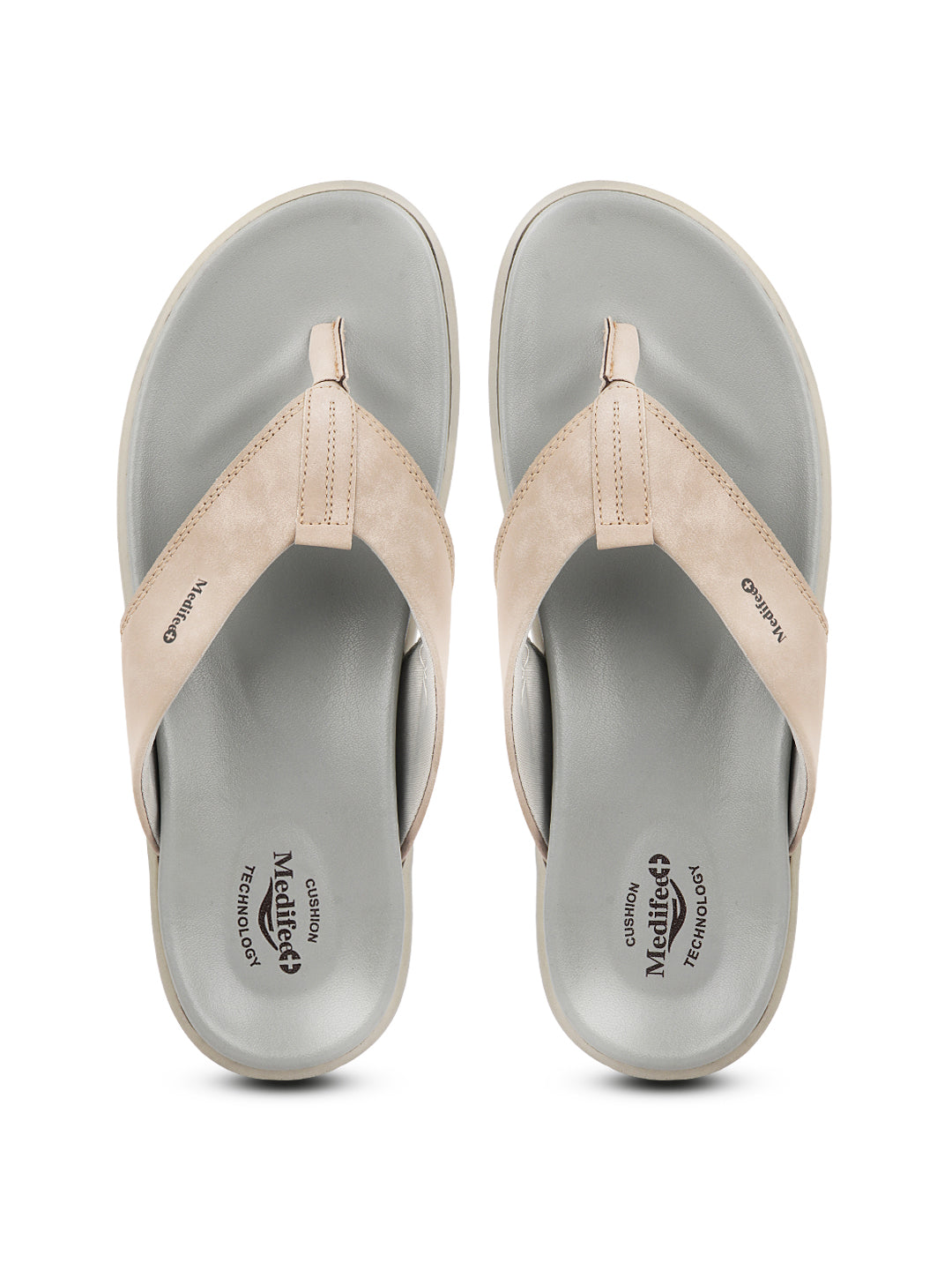 Medifeet Men's Leather Thong Slippers