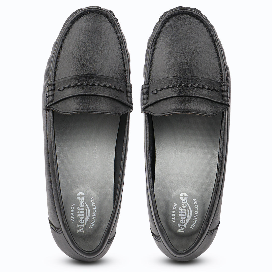 Medifeet WalkLite Women’s Loafers | Cushion Technology Soft Footbed | Everyday Walking & Work Wear Shoes