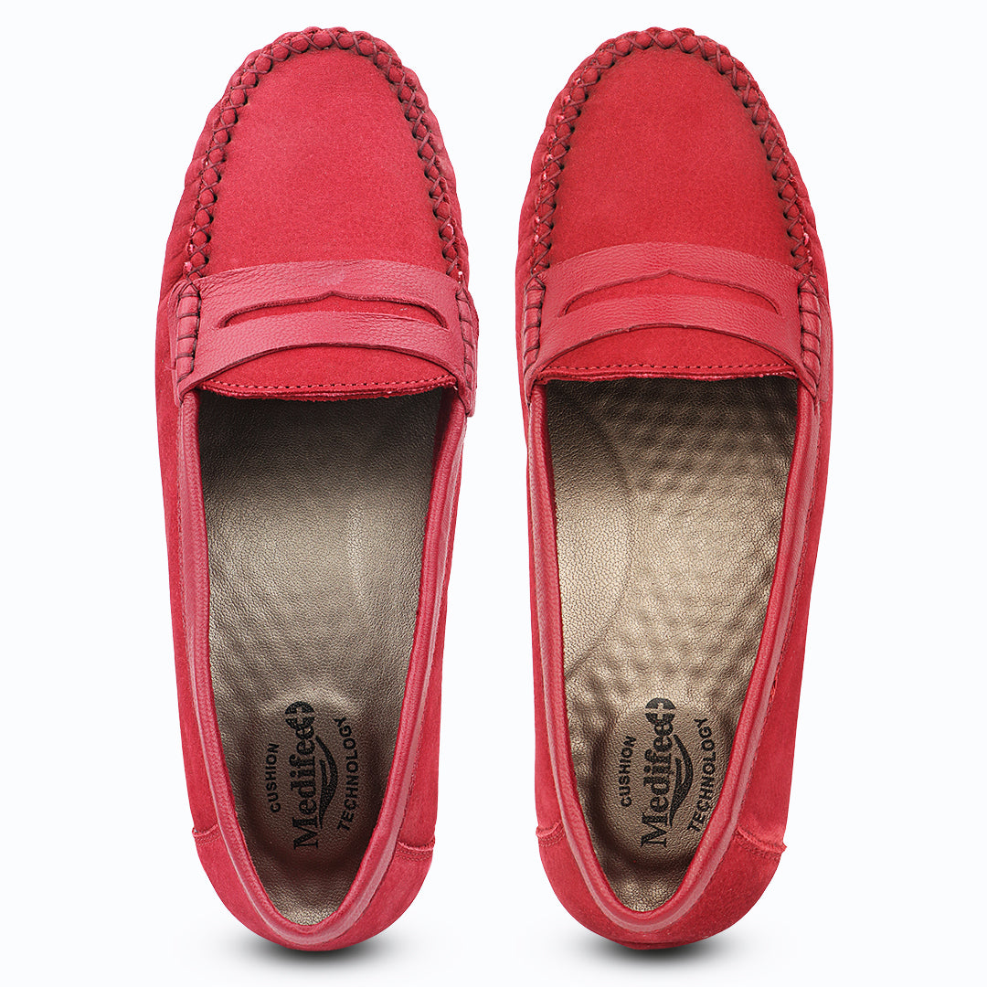 Medifeet Women’s Ortho Penny Loafers | Cushioned Slip-On Comfort Shoes | Daily Wear Office & Casual