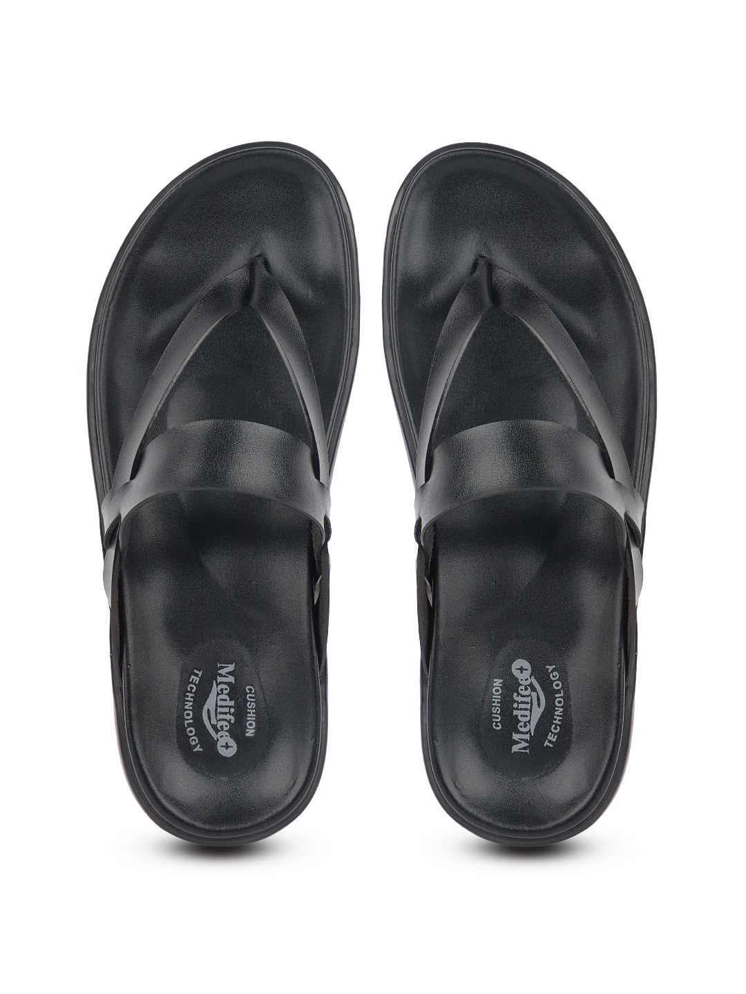Medifeet Comfortable All Day Wear Black Slip-on sandals