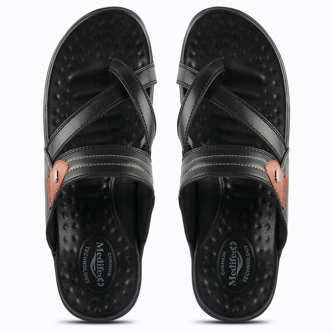 Medifeet All Day Comfort men's Leather Slippers
(Classic Design | Anti-Skid Grip)