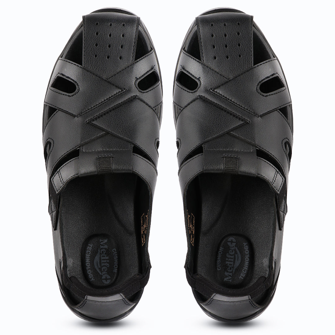 Medifeet FootCare Fishermen Sandals For Men's With Anti-Skid & Arch Support Comfort