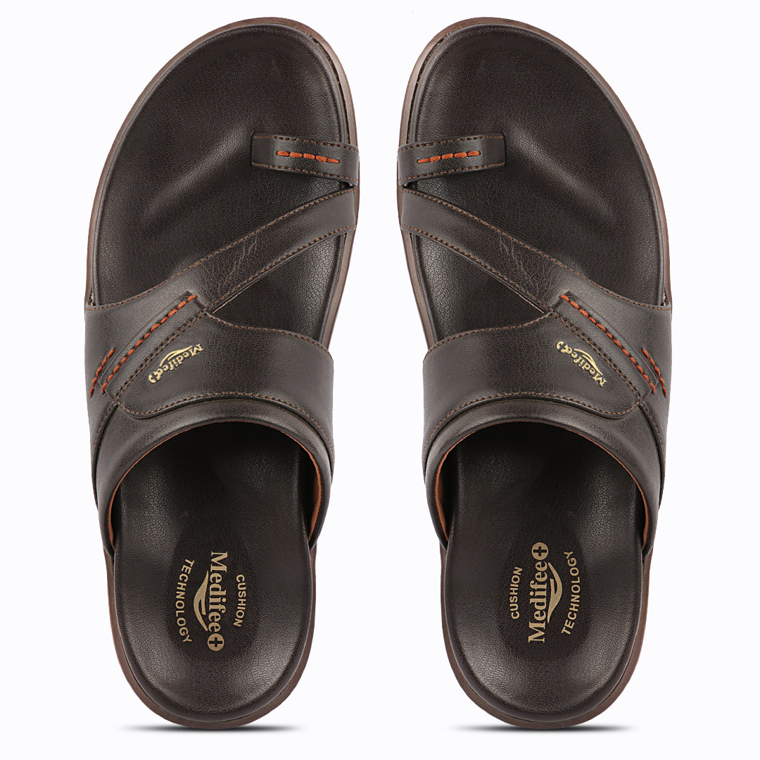 Medifeet Classic Design Leather Slippers for Men
(Ideal for Long Wear)