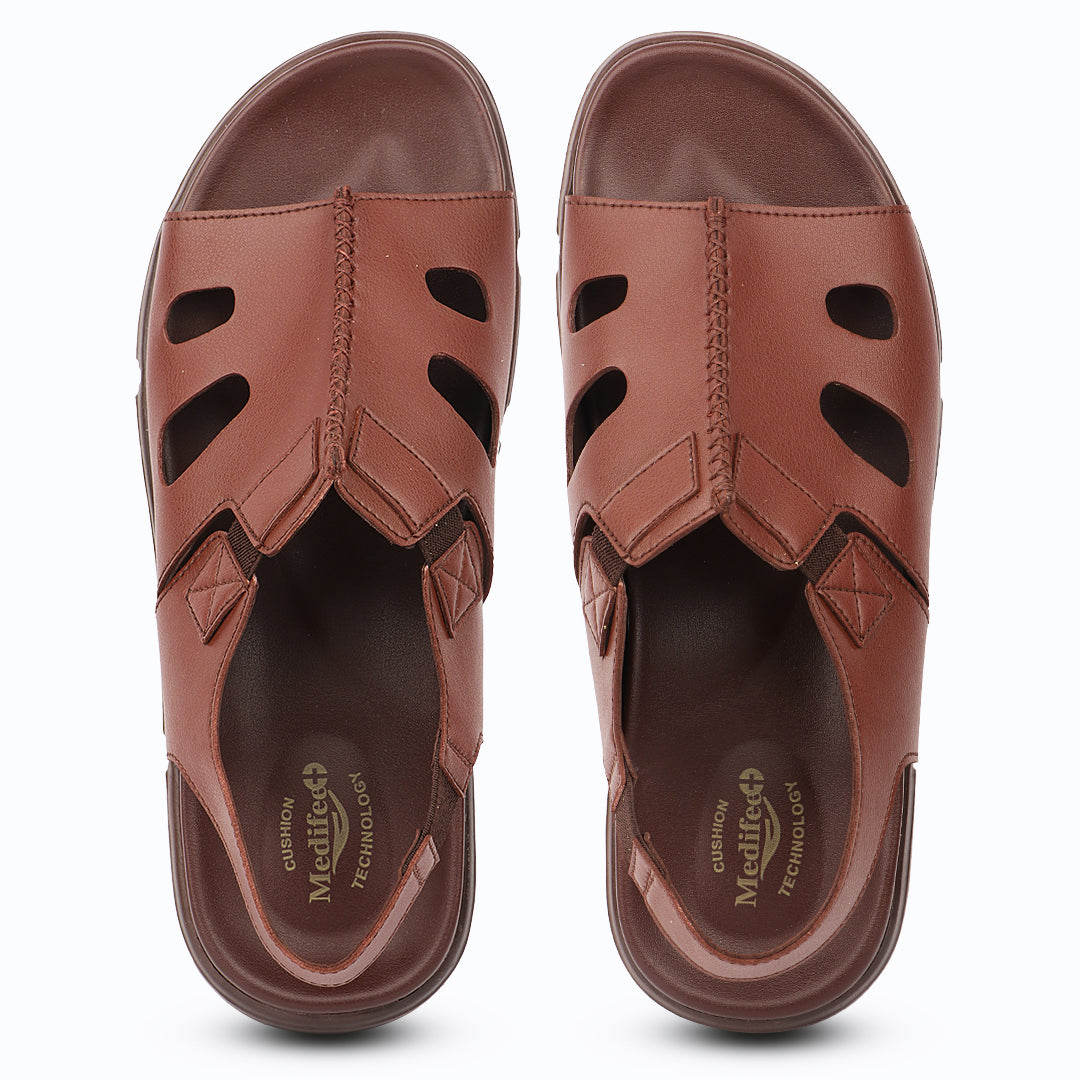 Medifeet Men's Orthopedic Slingback Sandals | Arch Support | German Comfort Technology | Everyday Comfort